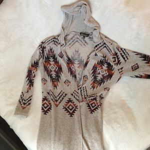 Oversized cardigan hooded